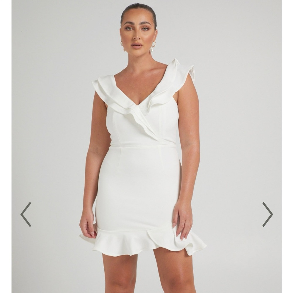 White mini dress